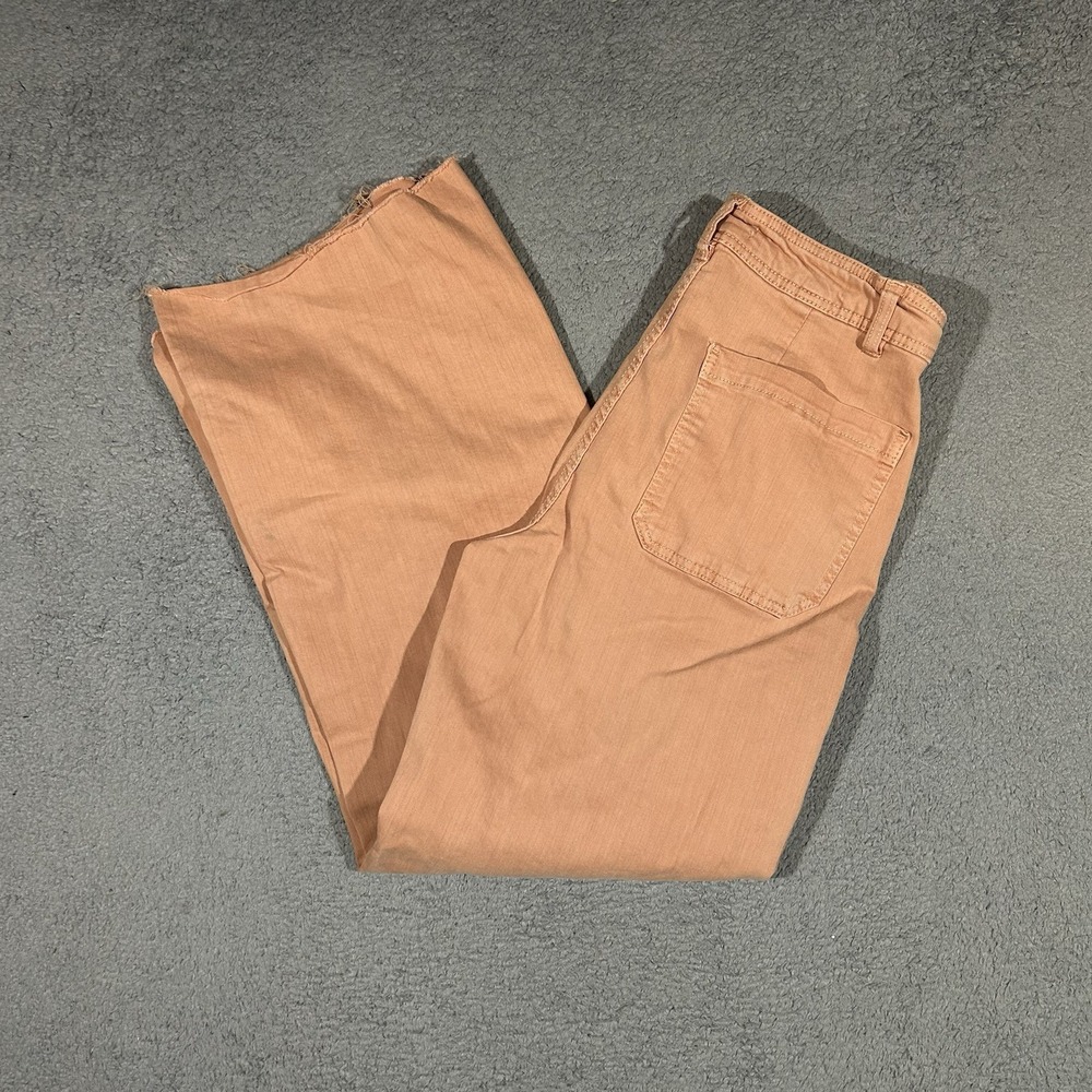 OAT New York The Greer High Waist Wide Leg Stretchy Crop Jeans Size 10/30 #3721